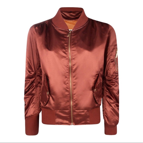 BOOHOO LYDIA SILKY MA1 BOMBER JACKET **NWT** - Picture 7 of 12